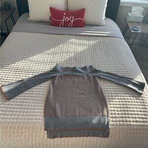 Gray and Brown Women's Sweater